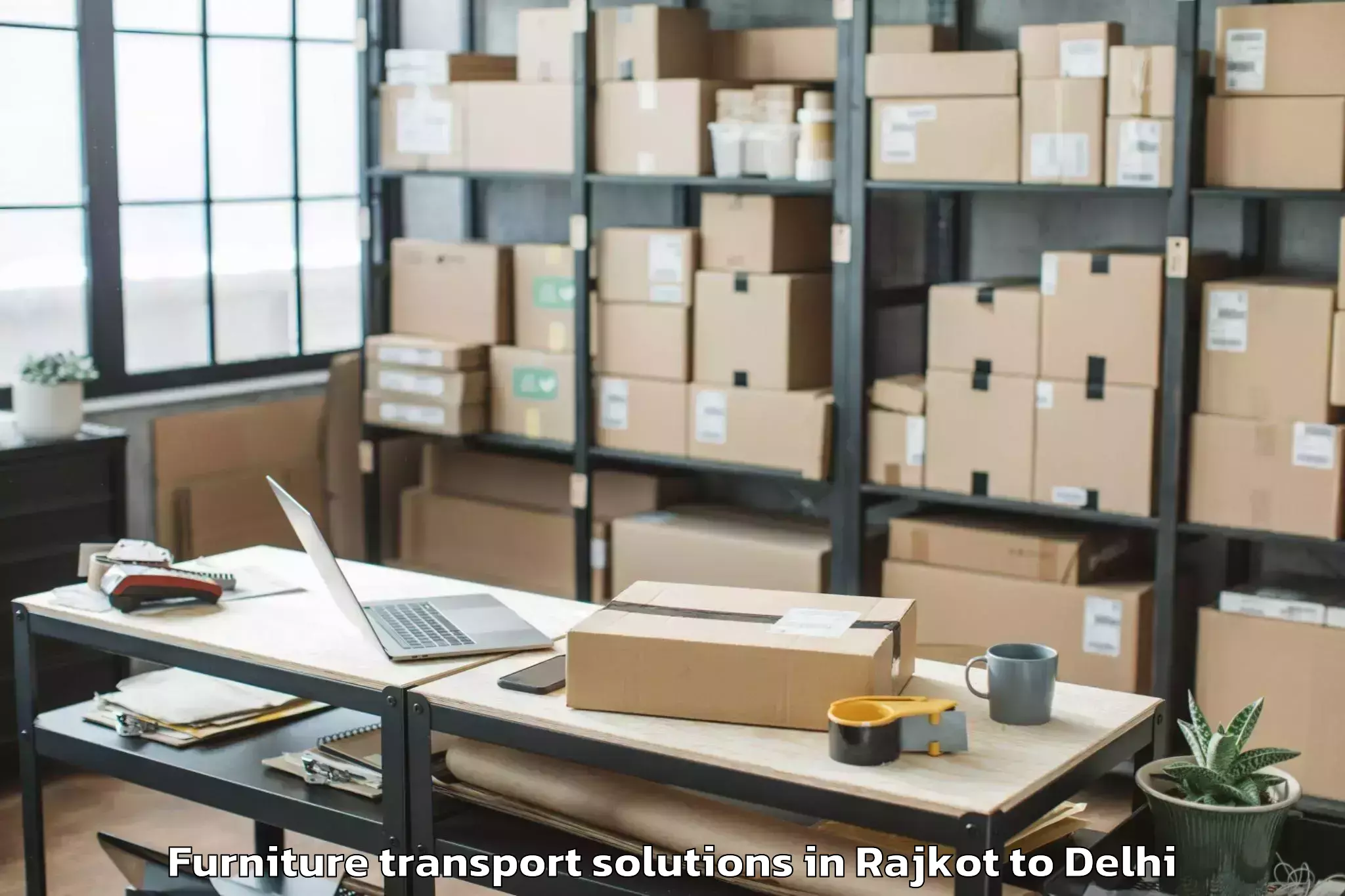 Rajkot to Nit Delhi Furniture Transport Solutions